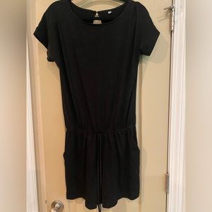 ANRABESS Short Sleeve Black Romper